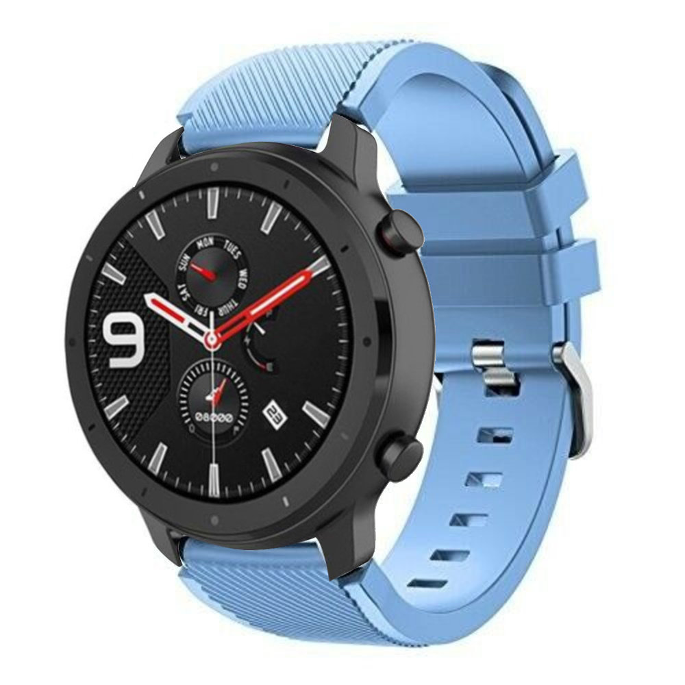 Strap-it® Strap-it Xiaomi Amazfit GTR siliconen bandje (zandblauw)
