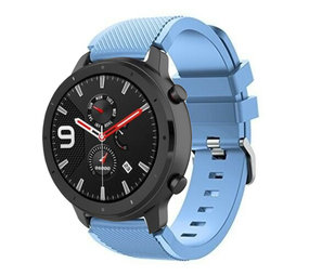 Strap-it® Xiaomi Amazfit GTR siliconen bandje (zandblauw)