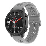 Strap-it® Xiaomi Amazfit GTR 42mm siliconen bandje met patroon (grijs)