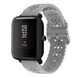 Strap-it® Xiaomi Amazfit Bip siliconen bandje met patroon (grijs)