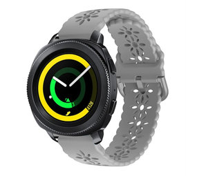 Strap-it® Samsung Gear Sport siliconen bandje met patroon (grijs)