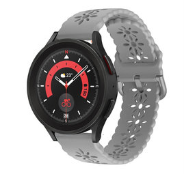 Strap-it® Samsung Galaxy Watch 5 Pro siliconen bandje met patroon (grijs)