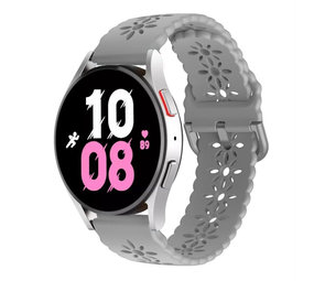 Strap-it® Samsung Galaxy Watch 5 44mm siliconen bandje met patroon (grijs)