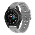 Strap-it® Strap-it Samsung Galaxy Watch 4 Classic 42mm siliconen bandje met patroon (grijs)