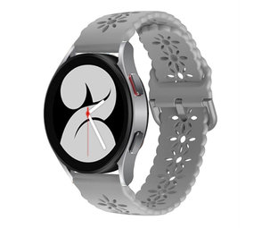 Strap-it® Samsung Galaxy Watch 4 40mm siliconen bandje met patroon (grijs)