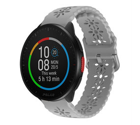 Strap-it® Polar Pacer siliconen bandje met patroon (grijs)