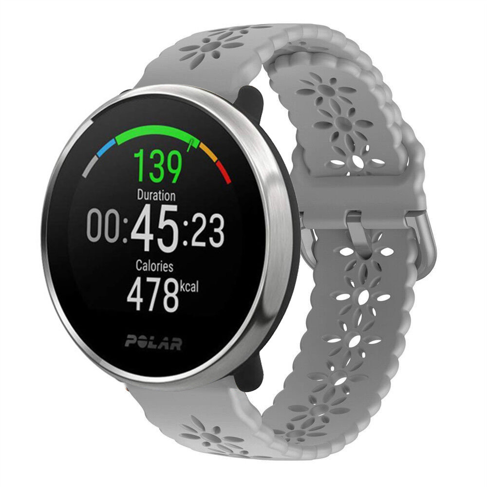 Strap-it® Strap-it Polar Ignite siliconen bandje met patroon (grijs)