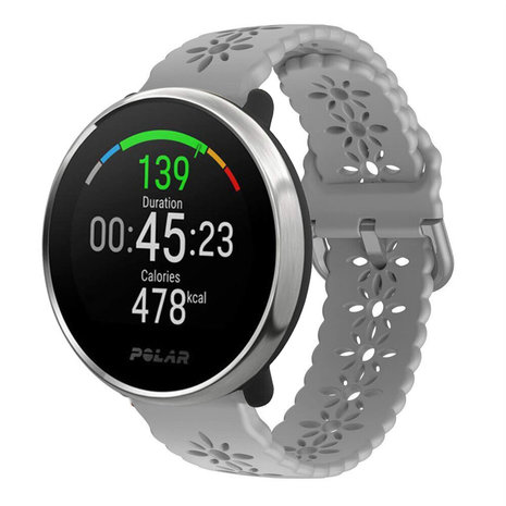 Strap-it® Strap-it Polar Ignite siliconen bandje met patroon (grijs)