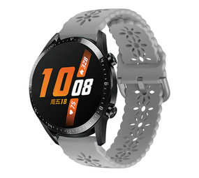 Strap-it® Huawei Watch GT 2 42mm siliconen bandje met patroon (grijs)