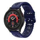 Strap-it® Strap-it Samsung Galaxy Watch 5 Pro siliconen bandje met patroon (donkerblauw)