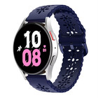 Strap-it® Strap-it Samsung Galaxy Watch 5 44mm siliconen bandje met patroon (donkerblauw)