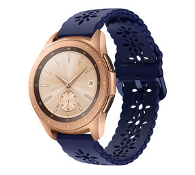 Strap-it® Samsung Galaxy Watch 42mm siliconen bandje met patroon (donkerblauw)