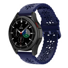 Strap-it® Strap-it Samsung Galaxy Watch 4 Classic 46mm siliconen bandje met patroon (donkerblauw)