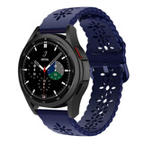 Strap-it® Samsung Galaxy Watch 4 Classic 46mm siliconen bandje met patroon (donkerblauw)
