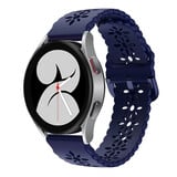 Strap-it® Samsung Galaxy Watch 4 44mm siliconen bandje met patroon (donkerblauw)