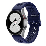 Strap-it® Samsung Galaxy Watch 4 40mm siliconen bandje met patroon (donkerblauw)