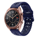 Strap-it® Samsung Galaxy Watch 3 41mm siliconen bandje met patroon (donkerblauw)
