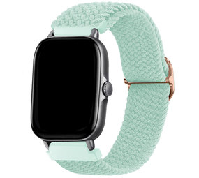 Strap-it® Xiaomi Amazfit GTS verstelbaar geweven bandje (turquoise)