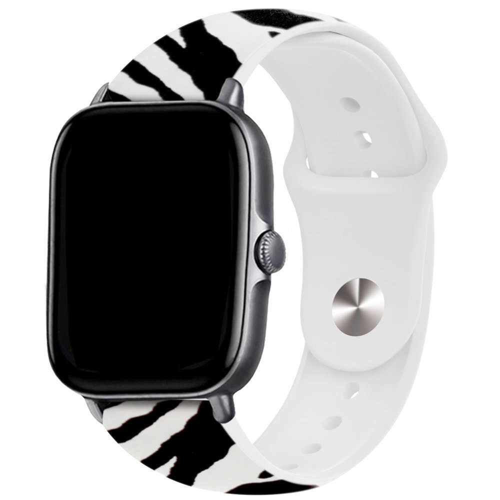 Strap-it® Strap-it Wild Zebra Xiaomi Amazfit GTS bandje Strap-it® Strap-it Wild Zebra Xiaomi Amazfit GTS bandje