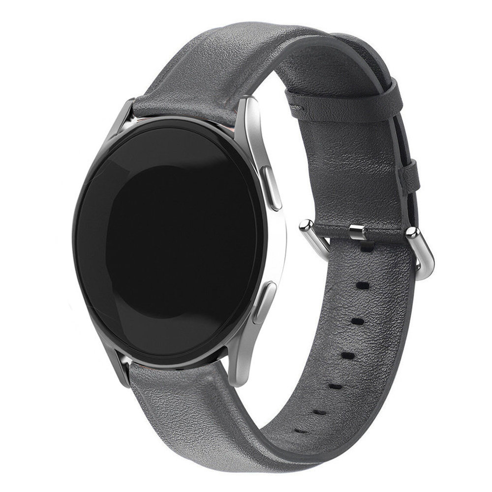 Strap-it® Strap-it Huawei Watch 3 (Pro) leren bandje (donkergrijs)