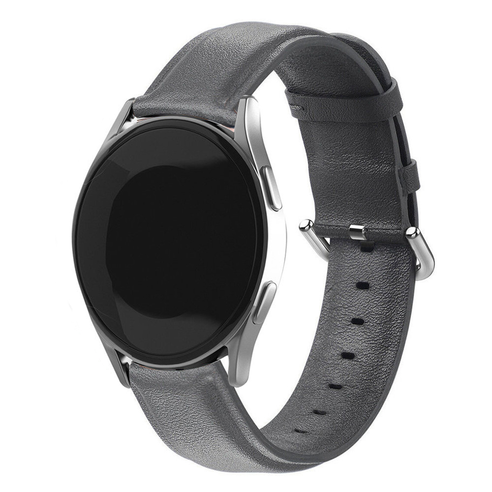 Strap-it OnePlus Watch leren bandje (donkergrijs)