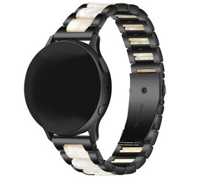 Strap-it® Polar Unite stalen resin band (zwart/wit)