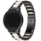 Strap-it® Strap-it Samsung Gear Sport stalen resin band (zwart/wit)
