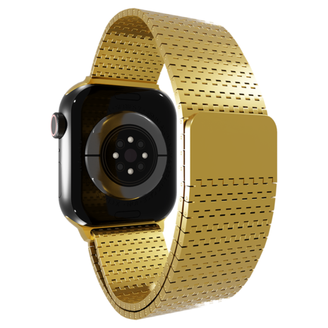 Strap-it® Strap-it Apple Watch luxe metalen mesh bandje (goud)
