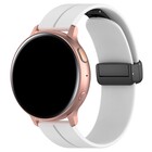 Strap-it® Strap-it Samsung Galaxy Watch 46mm D-buckle siliconen bandje (wit)