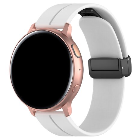 Strap-it® Strap-it Samsung Gear S3 D-buckle siliconen bandje (wit)