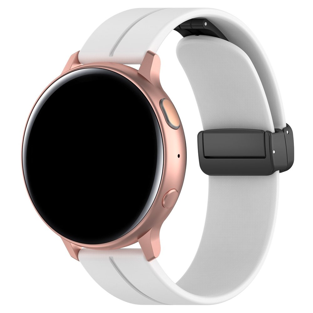 Strap-it® Strap-it Xiaomi Watch S1 D-buckle siliconen bandje (wit)