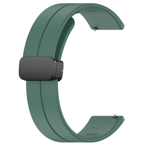 Strap-it® Strap-it Xiaomi Mi Watch D-buckle siliconen bandje (donkergroen)