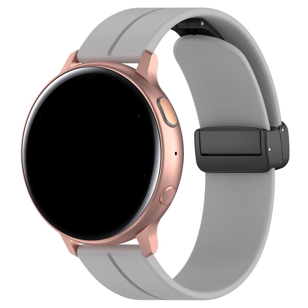 Strap-it® Strap-it Samsung Galaxy Watch 3 45mm D-buckle siliconen bandje (lichtgrijs) Strap-it® Strap-it Samsung Galaxy Watch 3 45mm D-buckle siliconen bandje (lichtgrijs)