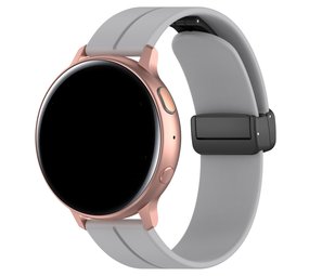 Strap-it® Samsung Galaxy Watch 3 45mm D-buckle siliconen bandje (lichtgrijs) Strap-it® Samsung Galaxy Watch 3 45mm D-buckle siliconen bandje (lichtgrijs)