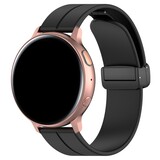 Strap-it® Samsung Galaxy Watch 42mm D-buckle siliconen bandje (zwart)