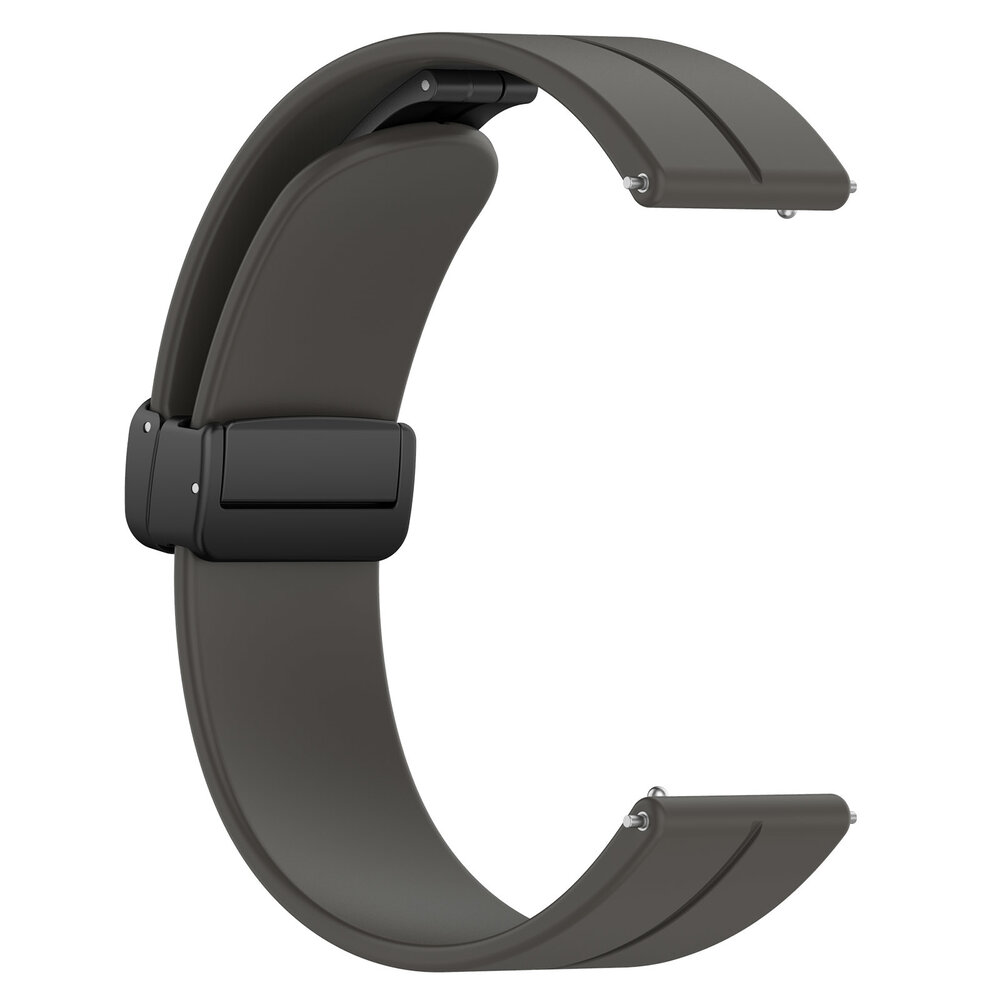 Strap-it® Strap-it Amazfit GTS 2 D-buckle siliconen bandje (donkergrijs)
