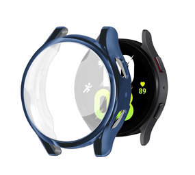 Strap-it® Samsung Galaxy Watch 5 44mm TPU case (donkerblauw) Strap-it® Samsung Galaxy Watch 5 44mm TPU case (donkerblauw)