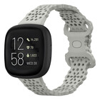 Strap-it® Strap-it Fitbit Versa 3 siliconen bandje met patroon (grijs)