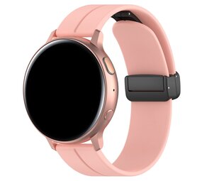 Strap-it® Honor Magic Watch 2 D-buckle siliconen bandje (roze)
