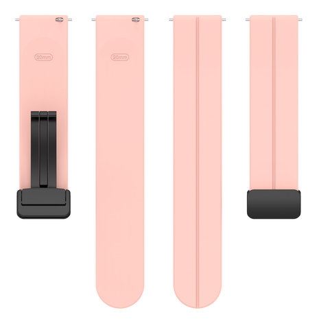 Strap-it® Strap-it Xiaomi Amazfit GTR 42mm D-buckle siliconen bandje (roze)