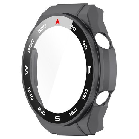 Strap-it® Strap-it Huawei Watch Ultimate PC case met glas (donkergrijs)