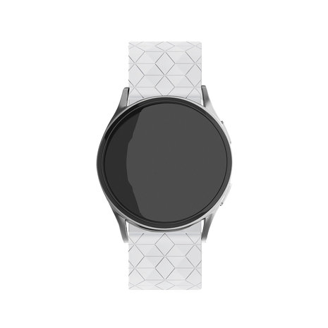 Strap-it® Strap-it Fossil Gen 5e 44mm silicone hexa band (wit)