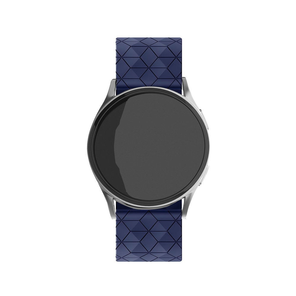 Strap-it® Strap-it Fossil Gen 6 44mm silicone hexa band (donkerblauw)