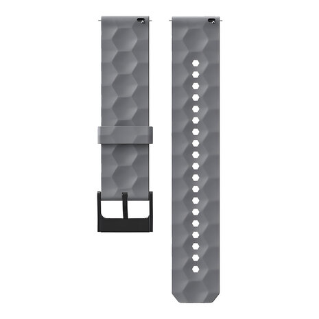 Strap-it® Strap-it Polar Grit X silicone hexa band (grijs)