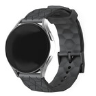 Strap-it® Strap-it Samsung Galaxy Watch 3 41mm silicone hexa band (zwart)