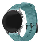Strap-it® Strap-it Samsung Galaxy Watch 3 45mm silicone hexa band (grijsblauw)