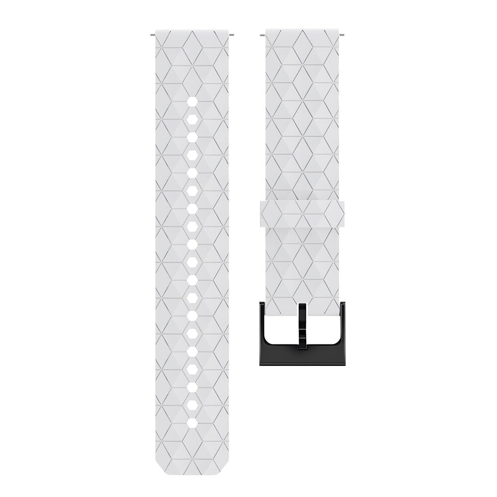 Strap-it® Strap-it Xiaomi Amazfit GTS silicone hexa band (wit)