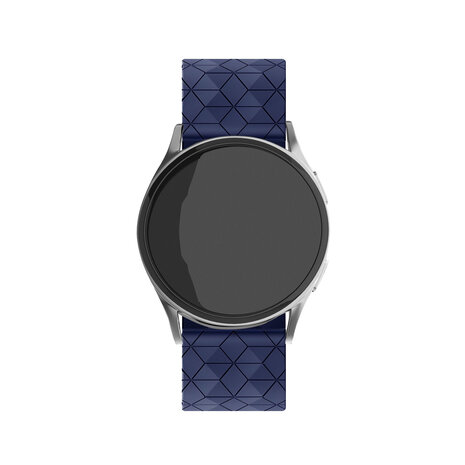 Strap-it® Strap-it Xiaomi Mi Watch silicone hexa band (donkerblauw)