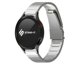 Strap-it® Amazfit GTR 3 (Pro) luxe titanium band (zilver) Strap-it® Amazfit GTR 3 (Pro) luxe titanium band (zilver)