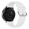 Strap-it® Strap-it Samsung Galaxy Watch 4 44mm gevlochten siliconen bandje (wit) Strap-it® Strap-it Samsung Galaxy Watch 4 44mm gevlochten siliconen bandje (wit)
